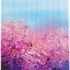 Flowers Waterproof Fabric Shower Curtain for Spring Bathroom Decor