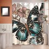 Fluttering Butterflies Illustration Fashion Shower Curtain 