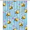 Flying Bees Soft Bathroom Shower Curtain - Lightweight And Cloth Bath Curtain For Your Bathroom