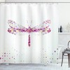 Flying Dragonfly Shower Curtain For Garden-Inspired Bathroom