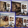 Flying Horse Bathroom Shower Curtain - Waterproof Curtain With Majestic Animal Design
