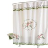 Flying Hummingbird Shower Curtain - Spring Blooms Flowers Bath Curtain Featuring a Melodic Theme