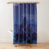 Flying Hummingbird Shower Curtain by Melody - Spring Blooms Flowers Bath Curtain Design