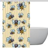 Flyinghorse Bee Body Shower Curtain - Waterproof Bath Stall Size for Hotel Bathroom Curtains