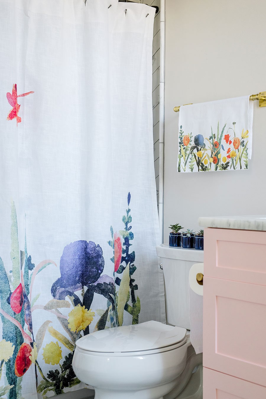 Foggy Cowboy Watercolor Painting Shower Curtain - Stylish And Playful Shower Curtain For Your Western Bathroom Decor