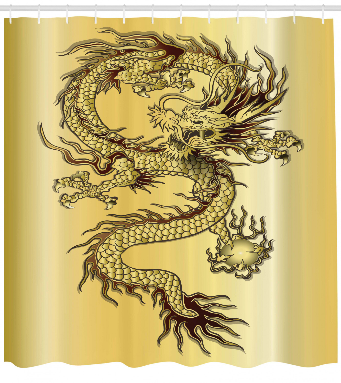 Folk Elements Chinese Dragon Shower Curtain For A Playful Bathroom - Image 4