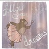 Follow Your Dreams Text with Cute Bear Shower Curtain, RASHU Waterproof Fabric Bath Curtain Set