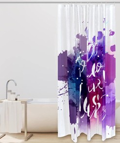 Follow Your Heart Watercolor Unique Shower Curtain for Bathroom