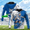 Football Player Custom Name 3D All Over Print Zip Up Hoodie - Canterbury Bankstown Bulldogs Nrl 