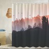 Forest And Birds Shower Curtain - Waterproof Fabric Bathroom Bathtub Decor