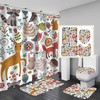 Forest Animal Shower Curtain, Cute Woodland Creatures Bathroom Decor