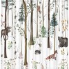 Forest Animals Shower Curtain for Rustic Lodge Bathroom Decor