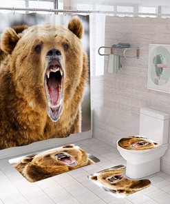 Forest Bear Polyester Shower Curtain