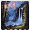 Forest Bear Shower Curtain For A Woodland Bathroom Decor, Nature-Themed Bathroom Accessories