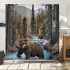 Forest Bear Shower Curtain - Wildlife And Nature Bathroom Decor