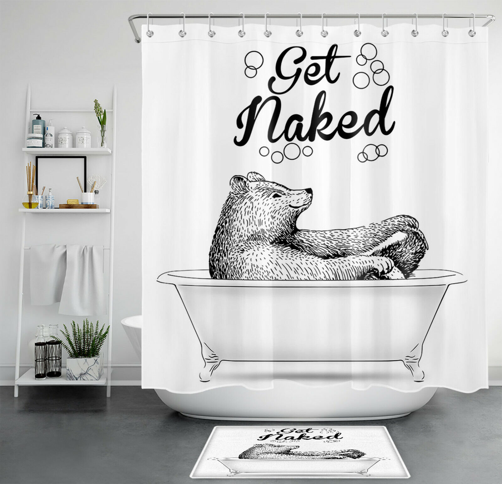 Forest Bear Wilderness Shower Curtain