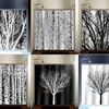 Forest Birch Tree Shower Curtain With Matching Custom Accessories - Fabric Shower Stall Tapestry Valance Towel