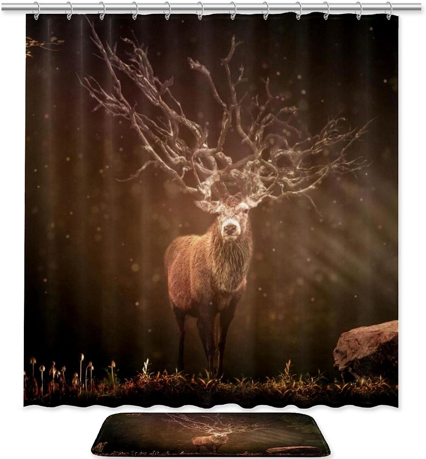 Forest Deer Shower Curtain Waterproof Curtain For The Bathroom - Forest Deer Shower Curtain