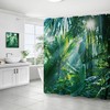 Forest In The Sun Printed Tropical Jungle Shower Curtain