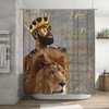 Forest Jungle Lion Gold Black Fashion Man Inspirational Prince Quotes Unique Shower Curtain Afro Home Decoration