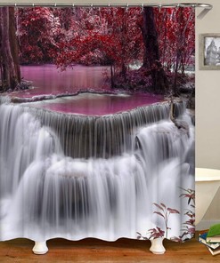Forest Mother Nature Designer Cloth Print Decorative Bathroom Shower Curtain, Perfect Addition For Your Bathroom Decor