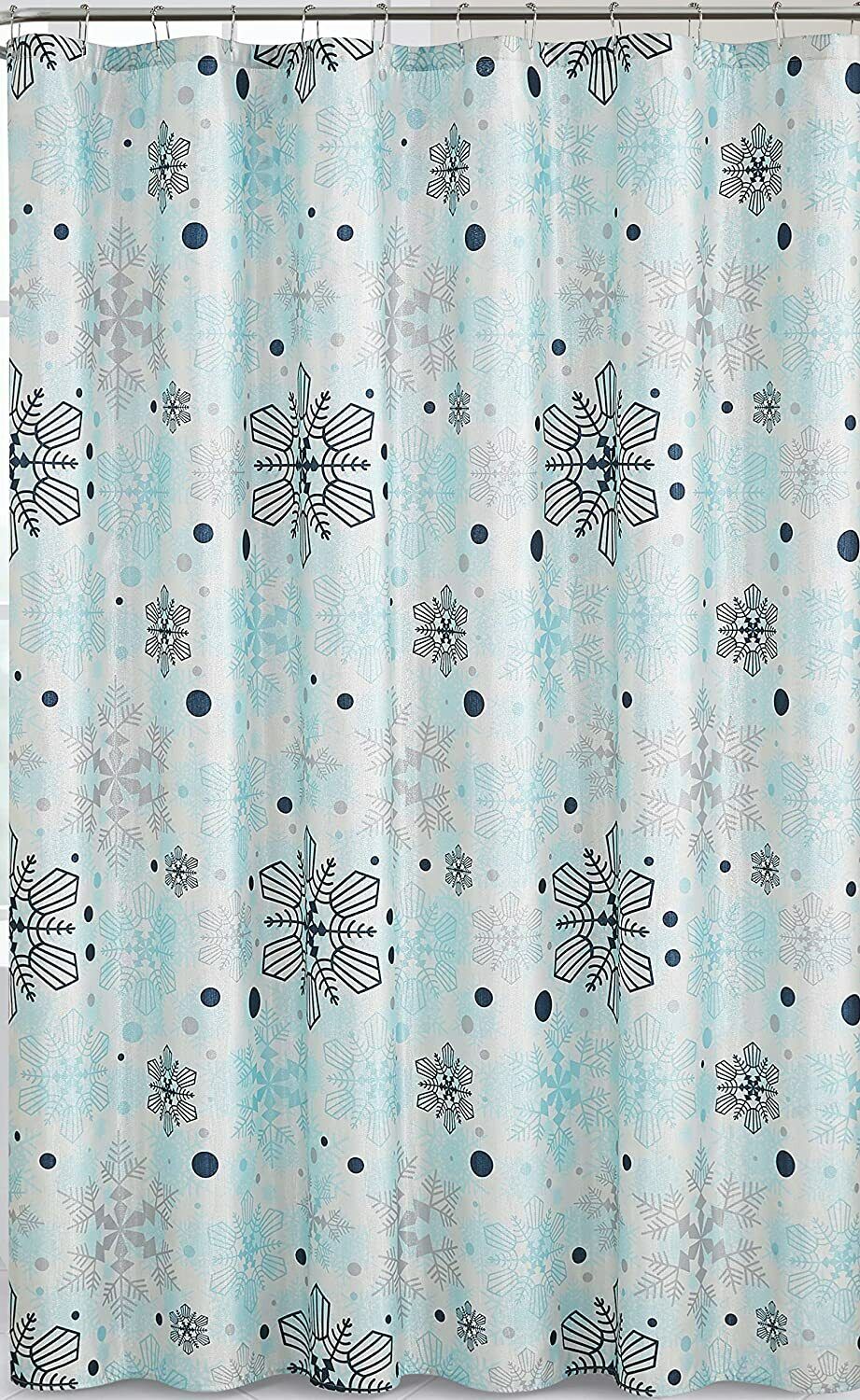 Forest Snowflake Winter Shower Curtain