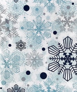 Forest Snowflake Winter Shower Curtain