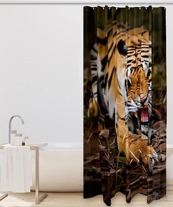 Forest Tiger Luxury Shower Curtain for Bathroom