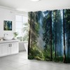 Forest Under The Sun Mountain And Forest Shower Curtain With Waterproof Fabric