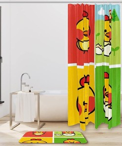 Four Ducks Bathroom Shower Curtain With Waterproof Bath Curtain For Kids Bathroom Decor