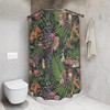 Fox Boho Woodland Print Fabric Shower Curtain With Nature And Animals Prints For Unique Bathroom Decor