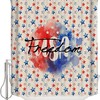 Freedom Stars Patriotic Memorial Shower Curtain - Independence Day Waterproof Bath Curtain