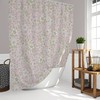 French Botanical Shower Curtain With Pink, Sage, And White Floral For A Chic Vibe