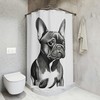 French Bulldog Shower Curtain Art Print Curtain For Cute Dog Lover Bathroom Decor