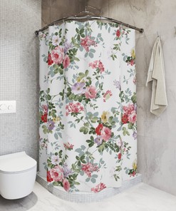 French Provence Floral Shower Curtain - Elegant French Bathroom Decor