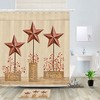 Fresh And Simple Faith, Family, Friends, And Stars Fabric Shower Curtain For Bathroom Decor