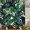 Fresh And Tropical Shower Curtain With Bananenblad Prints And Hooks