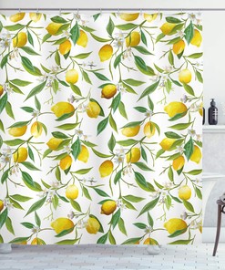 Fresh Background Lemon Woody Plant Romance Habitat Citrus Nature Shower Curtain