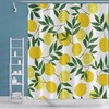 Fresh Fruit Citrus Lemon Shower Curtain Green Leaves Plant for Bathroom Decor Waterproof Fabric