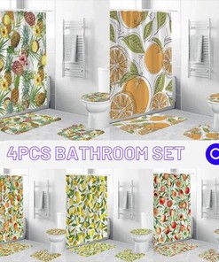 Fresh Fruit Print Bathroom Shower Curtain