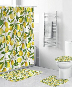 Fresh Fruit Print Bathroom Shower Curtain