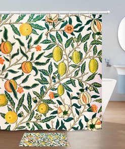 Fresh Lemon Tree Shower Curtain - Simple Bath Fabric Bathroom Decor