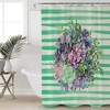 Fresh Lemons with Leaves Print Spring Shower Curtain for Bathroom 