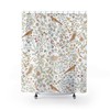 Fresh Modern Bathroom with Newill Woodland Owl Vintage Botanical Pattern Shower Curtain
