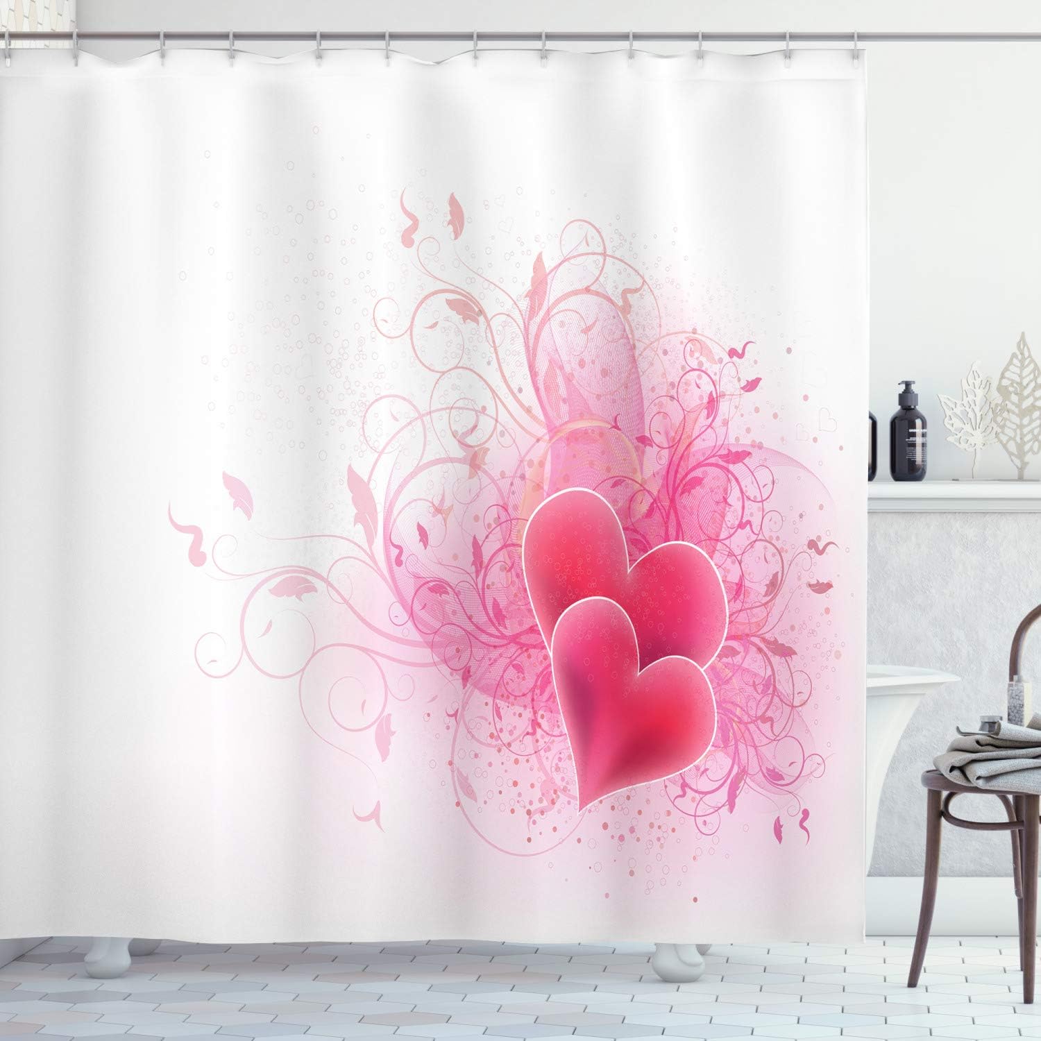 Fresh Rustic Shower Curtain, Spring Season Grass And Leaf Plant Over Old Wood Fence Garden Field Photo
