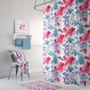 Fresh Spring Floral Shower Curtain With Peonies, Iris And Wisteria Print