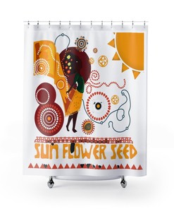 Fresh Sunflower Seed Shower Curtain to Refresh Your Bathroom