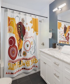 Fresh Sunflower Seed Shower Curtain to Refresh Your Bathroom