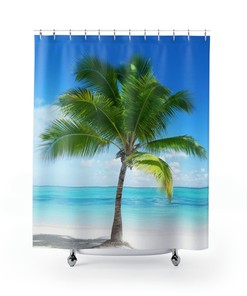 Fresh and Unique Palm Tree Shower Curtain