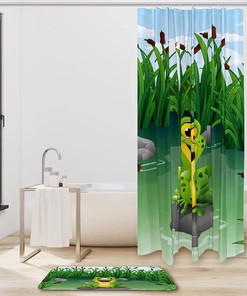 Frog Animal Summer Waterproof Shower Curtain - A Perfect Addition To Your Summer Decor